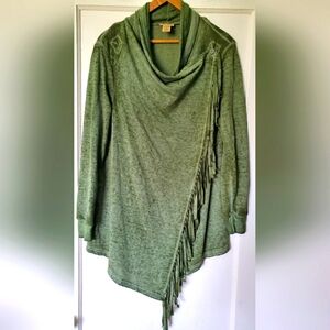 💚🐎Wrangler Ladies Western Fringe Wrap Sweater💚🤠🐎